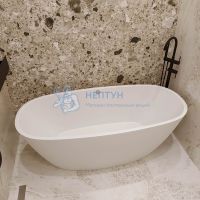 Ванна из искусственного камня Veconi Imperia 170x80 белая матовая отдельностоящая овальная IMP17080M