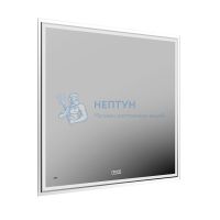 Зеркало TECNO c LED 90 с подсветкой, с функцией антизапотевание, белый глянцевый