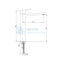 Смеситель для умывальника ECA 102188002C1EX матовый черный
