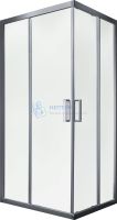 Душевой уголок слайдер Terminus Соренто 05 900х900х2000 квадрат хром 5ES90х90C