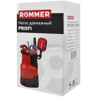 Дренажный насос Rommer Profi H-8.5м, Q-15.5м3/ч, кабель 10м, 900 Вт, для грязной воды RDP-0005-100900