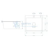 Мойка для кухни Fmark FSC5045Q графит, нержавеющая сталь, 500*450*210 мм