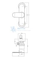 Смеситель для душа Черный матовый Aquatek Ника AQ1860MB