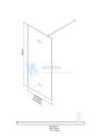 Душевая стенка Niagara Nova NG-781-10BLACK 1000x0x2000