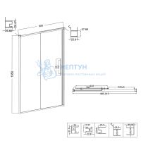 Душевая дверь Niagara Nova NG-84-L9CHB 900x0x1950