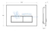 Кнопка смыва BelBagno BB-15R-NERO.M, черный матовый