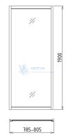 Душевая стенка Gemy 800x1900 профиль Хром A80