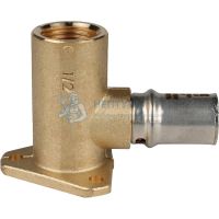 Угольник пресс настенный с креплением удлиненный 16x1/2" ВР Stout SFP-0012-001216