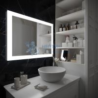 Зеркало Континент Relax LED, 100x70 см, LED подсветка, сенсорный выключатель, антизапотевание ЗЛП589