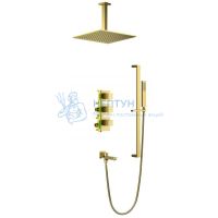 Душевая система встроенная с термостатом Timo Selene SX-2239/17SM золото матовое
