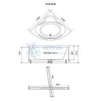 Акриловая ванна Triton Троя 150x150 угловая Щ0000045648