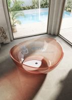 Ванна из полиэфирной смолы Abber 150x150 отдельностоящая круглая розовая AT9705Koralle