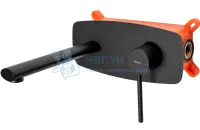 Смеситель для раковины срытого монтажа REA OVAL BLACK MAT + BOX REA-B8860