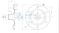 Фланец для гидроаккумулятора нержавеющая сталь Unipump 61658