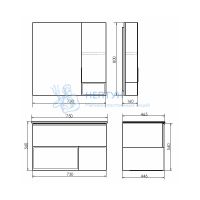 Тумба-умывальник Comforty Франкфурт-75 бетон светлый с раковиной 75E 00-00011080CF