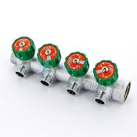 Хромированный модульный коллектор с 4 отводами Far FK 3824 112TP
