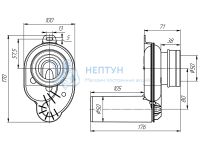 Сифон для писсуара АНИ пласт U0605 с горизонтальным выходом 50 мм