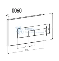 Кнопка смыва Toni Arti Tocco TA-0062, белый глянец