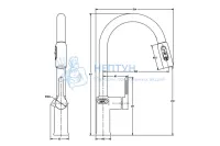 Cмесители для кухни Knotlor KN-100/BL