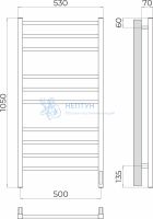 Полотенцесушитель Электрический Terminus Электрика эконом П10 500х1050 4670078544407