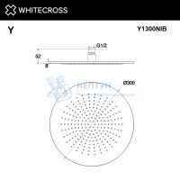 Верхний душ Whitecross D=30 см Y1300NIB (брашированный никель)