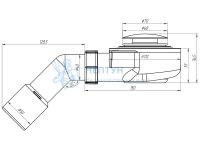 Сифон для душевого поддона АНИ пласт E451CLG 1 1/2" 60 мм