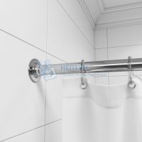 Угловой карниз для ванной комнаты, 90-180 см, глянц. хром, Elegante, Iddis, 050A200I14