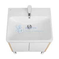 Тумба под раковину AQUATON Сканди Doors 55 белый глянец, дуб верона, 1A278801SDB20