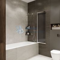 Шторка на ванну слайдер Terminus Ното 01 1500х900 проф.хром, тонированная 1CS150х90CT