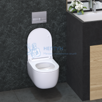 Инсталляция Berges Wasserhaus для скрытого монтажа унитаза NOVUM кнопка L3 хром глянец