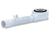 Сифон для душевого поддона АНИ пласт E455CLS 1 1/2" 50 мм клик-клак с сеткой