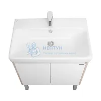 Тумба под раковину AQUATON Сканди Doors 70 белый глянец, дуб верона, 1A278901SDB20