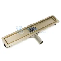Душевой желоб с двухсторонней решеткой 60см Rea NEO&PURE PRO 600 Gold REA-G5610