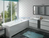Ванна из литьевого мрамора Taliente Bolseno Matt BL17075Matt 170х75 пристенная прямоугольная