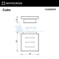 Мыльница подвесная Whitecross Cubo CU2420CR (хром)