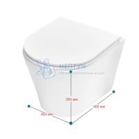 Унитаз подвесной белый с сиденьем микролифт TECEspring K 9700997