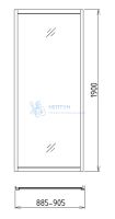 Душевая стенка Gemy 900x1900 профиль Хром A90