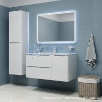 Тумба подвесная, белый, 100 см, Edifice, Iddis EDI10W1i95. Подходит умывальник 0101000i28