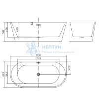 Акриловая ванна Triton Grant 170x80 овальная Щ0000059145
