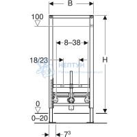 Инсталляция Geberit Duofix для биде, 112 см, универсальная 111.520.00.1