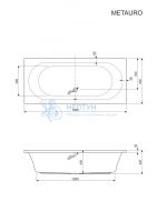 Акриловая ванна Cezares Metauro 180x80 прямоугольная METAURO-180-80-42