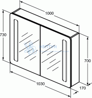 Зеркальный Шкафчик Ideal Standard MIRROR&LIGHT T3389AL