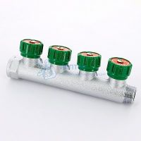Хромированный модульный коллектор с 4 отводами Far FK 3824 112TP