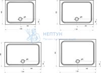 Поддон GIGANT PRO 120х90 CHROME белый Ravak XA04G701010