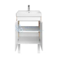 Тумба под раковину AQUATON Сканди Doors 55 белый глянец, дуб верона, 1A278801SDB20