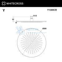 Верхний душ Whitecross D=30 см Y1300CR (хром)