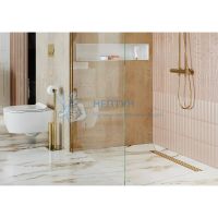 Душевой трап Excellent Stilio Gold 90 см. решетка декоративная (золото)