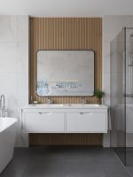 Тумба под двойную раковину Uperwood Modul 120 см, подвесная, матовая, белая
