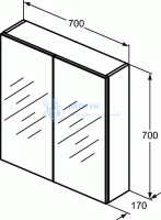 Зеркальный Шкафчик Ideal Standard MIRROR&LIGHT T3439AL