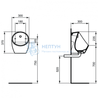 Безводный писсуар Ideal Standard SPHERO E189401